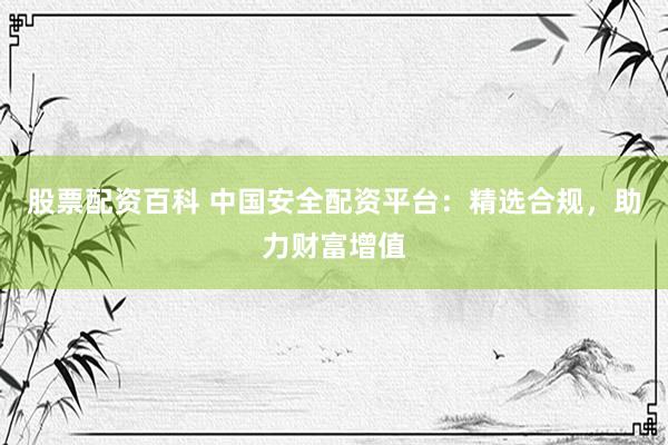 股票配资百科 中国安全配资平台：精选合规，助力财富增值